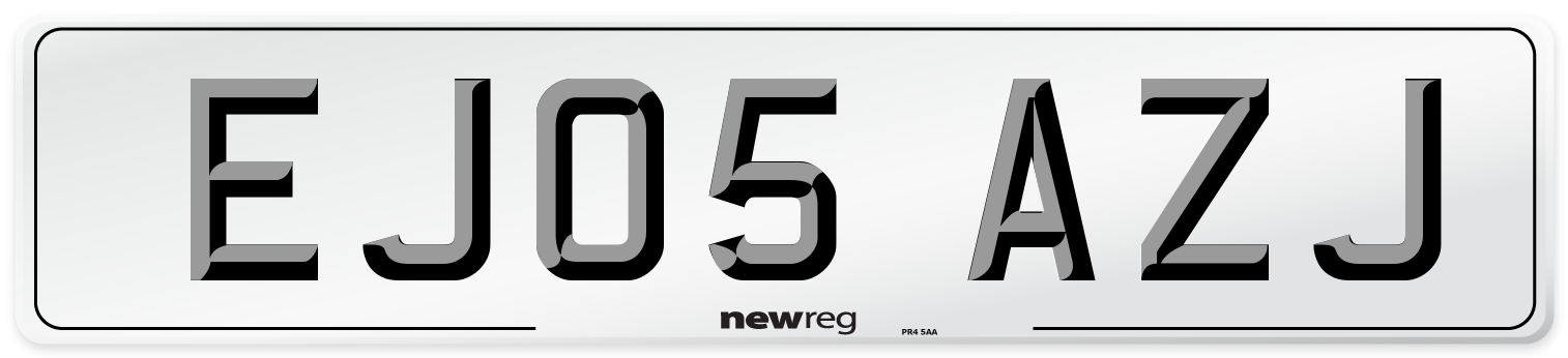 EJ05 AZJ Number Plate from New Reg